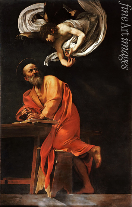 Caravaggio Michelangelo - Heiliger Matthäus und der Engel