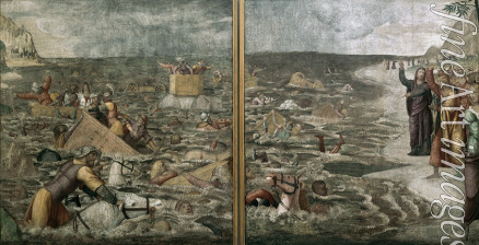 Luini Bernardino - The Crossing of the Red Sea (Pharaoh's Hosts engulfed in the Red Sea)