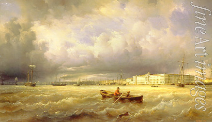 Perrot Ferdinand Victor - View of the Academy of Fine Arts from the Neva