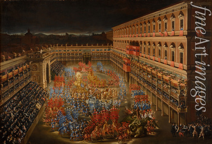 Lauri Filippo - Joust of Carousels. The Festivities in Honor of Queen Christina of Sweden in the Courtyard of Palazzo Barberini, 28 February 165