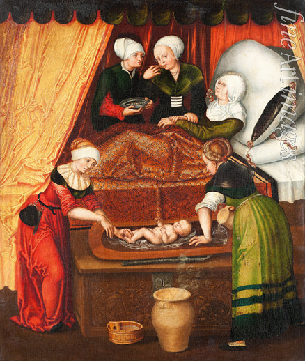 Cranach Lucas der Ältere - Die Geburt Johannes des Täufers