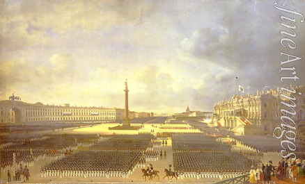 Ladurner Adolphe - The Consecration of the Alexander Column in St. Petersburg on August 30th 1834