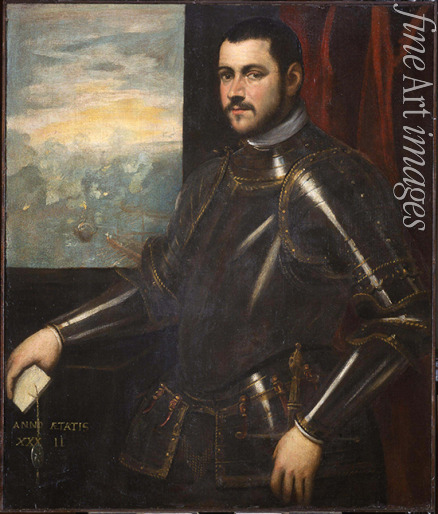 Tintoretto Domenico (Werkstatt) - Porträt des venezianischen Admirals