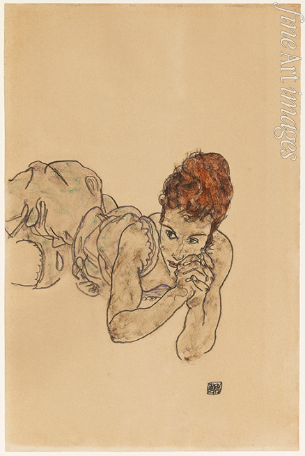 Schiele Egon - Lying woman