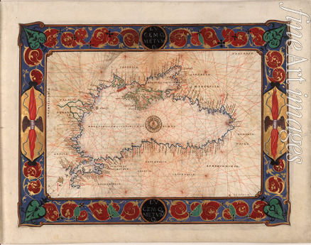 Agnese Battista - Karte des Schwarzen Meeres einschließlich eines Teils des heutigen Rumäniens, Bulgariens, Türkei, Ukraine und Russlands