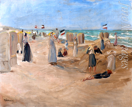 Liebermann Max - On the Beach at Noordwijk
