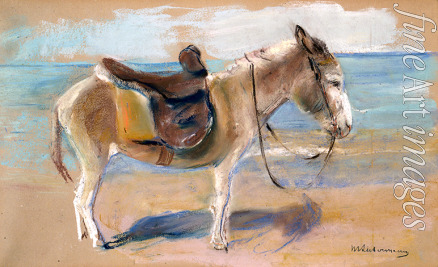 Liebermann Max - Esel am Strand von Noordwijk