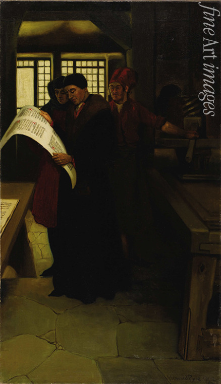 Pyle Howard - Johannes Gutenberg in seiner Werkstatt