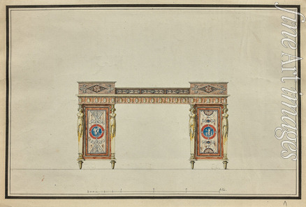 Percier Charles - Design of a desk