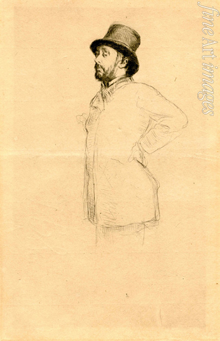 Desboutin Marcellin Gilbert - Edgar Degas au chapeau