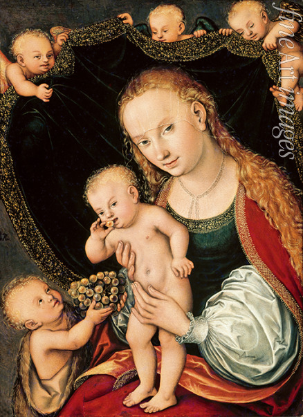 Cranach Lucas der Ältere - Madonna und Kind mit dem Johannesknaben 