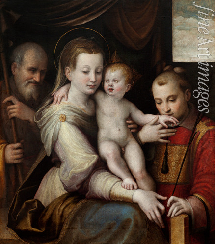 Longhi Luca - The Holy Family with Saint Stephen