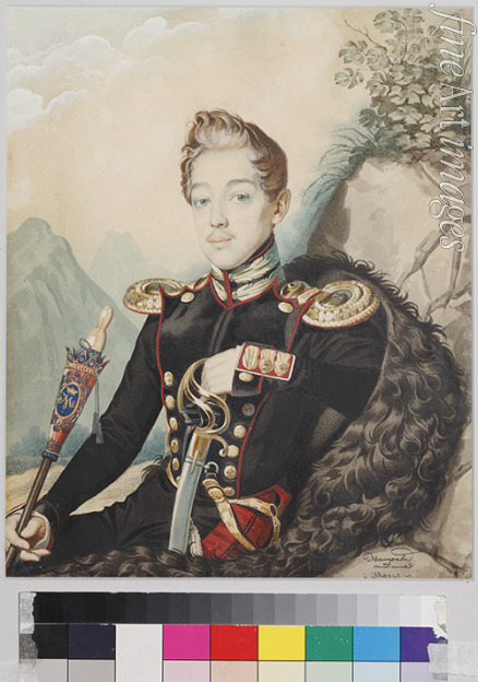 Hampeln Carl von - Portrait of Vasily Petrovich Milyukov (1814-1872)