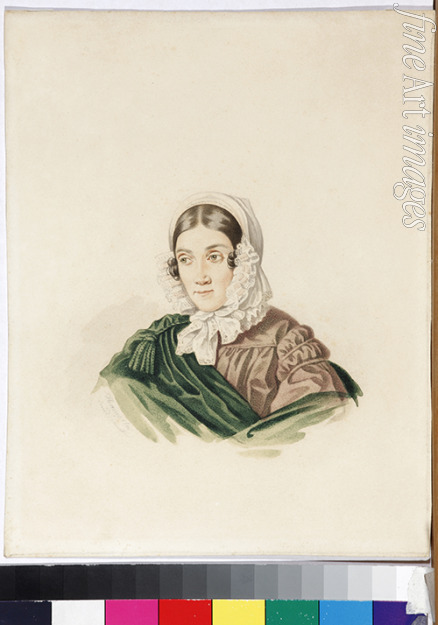 Hampeln Carl von - Portrait of Tatiana Petrovna Lvova (1789-1848), née Poltoratskaya