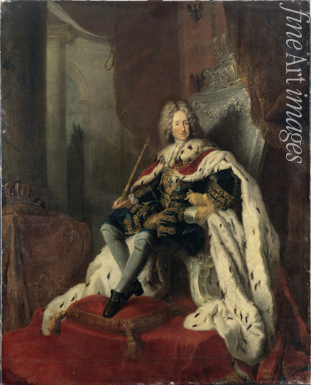 Pesne Antoine - König Friedrich I. auf dem Silberthron