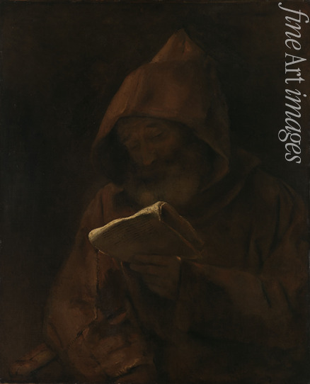 Rembrandt van Rhijn - A Monk reading