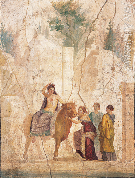 Römisch-pompejanische Wandmalerei - Der Raub der Europa