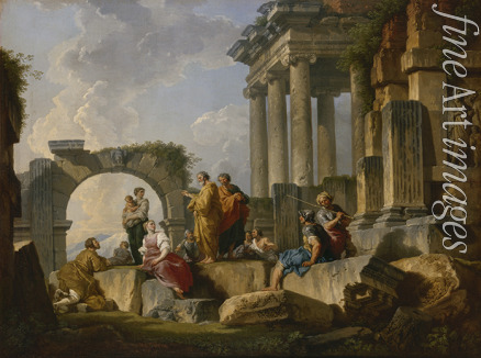 Pannini (Panini) Giovanni Paolo - Die Predigt des Heiligen Paulus zwischen den Ruinen