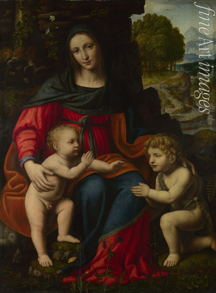 Luini Bernardino - Madonna und Kind mit dem Johannesknaben