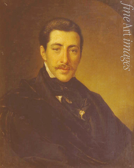 Tropinin Vasili Andreyevich - Portrait of the author Alexander Sukhovo-Kobylin (1817-1903)