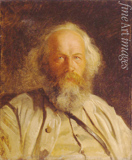 Ge Nikolai Nikolajewitsch - Porträt des Theoretikers des Anarchismus Michail A. Bakunin (1814-1876)