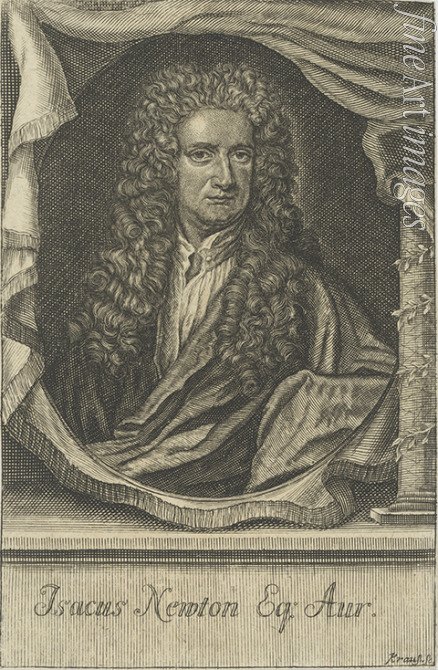 Krauss Johann Ulrich - Porträt von Sir Isaac Newton (1642-1727)