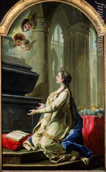 Van Loo Carle - Saint Clotilde praying by the tomb of Saint Martin