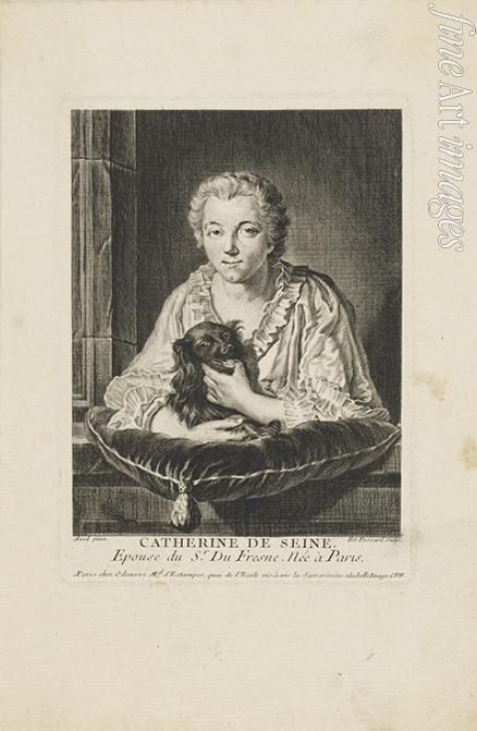 Fessard Étienne - Porträt von Schauspielerin Madame Quinault-Dufresne (1705-1767) 