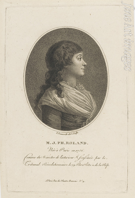 Bonneville François - Porträt von Madame Roland (1754-1793)