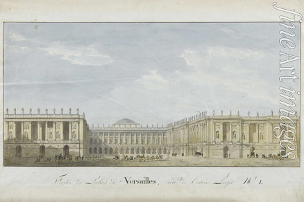 Fontaine Pierre François Léonard - Fassadenprojekt für das Schloss Versailles auf der Eingangsseite