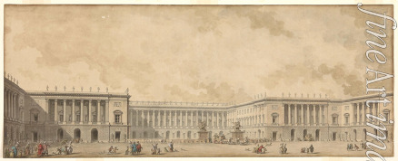 Durameau Louis Jacques - Erstes Rekonstruktionsprojekt für das Schloss Versailles, vorgestellt dem König Ludwig XVI.