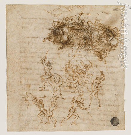 Leonardo da Vinci - Studie für die Schlacht von Anghiari