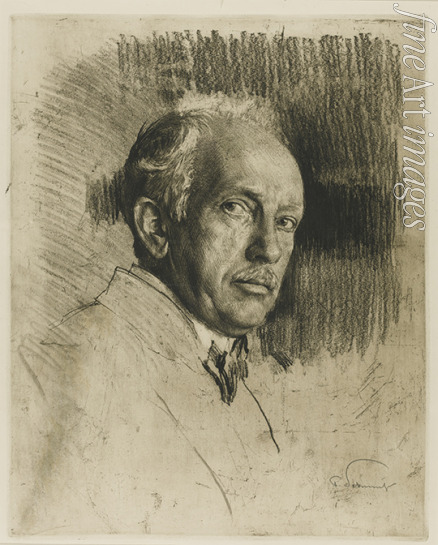 Liebermann Max - Porträt von Komponist Richard Strauss (1864-1949)