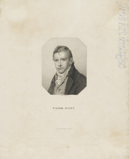 Bollinger Friedrich Wilhelm - Porträt von Schriftsteller Sir Walter Scott (1771-1832)