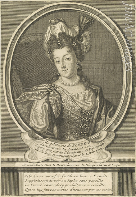 Desrochers Étienne-Jehandier - Porträt von Madeleine de Scudéry (1607-1701)