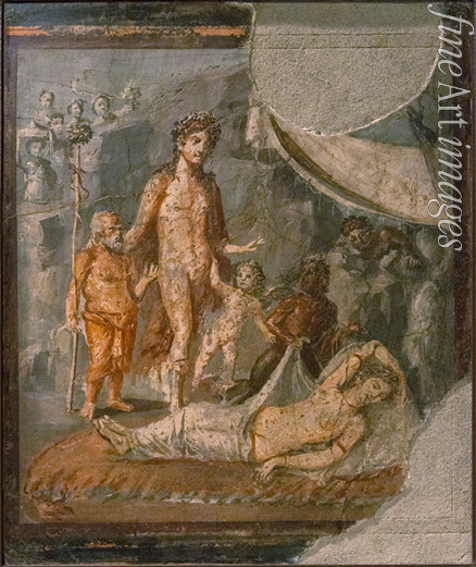 Römisch-pompejanische Wandmalerei - Theseus findet Ariadne am Strand von Naxos