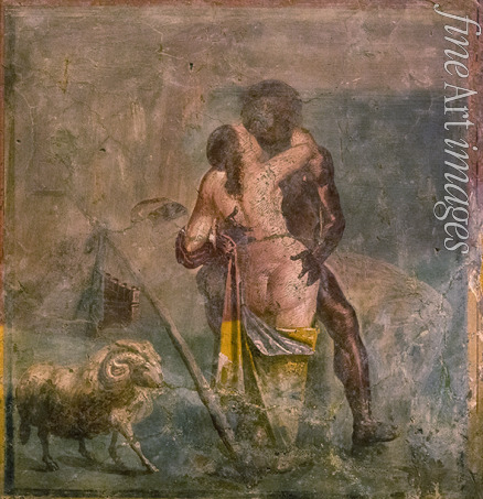 Römisch-pompejanische Wandmalerei - Galatea und Polyphem