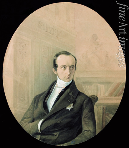 Petzold August Friedrichovich - Portrait of Prince Vladimir Fyodorovich Odoyevsky (1803-1869)