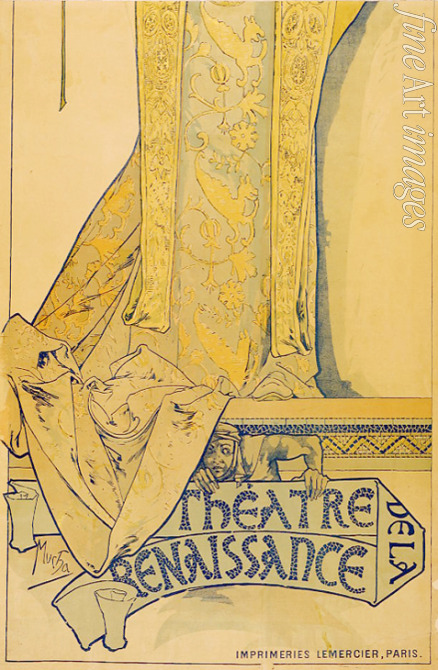 Mucha Alfons Marie - Plakat für Theaterstück Gismonda von V. Sardou (Unterteil)