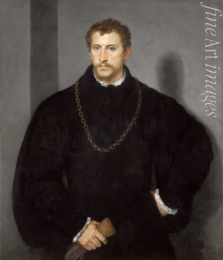 Tizian - Bildnis eines jungen Engländers (Bildnis eines jungen Mannes mit grauen Augen)