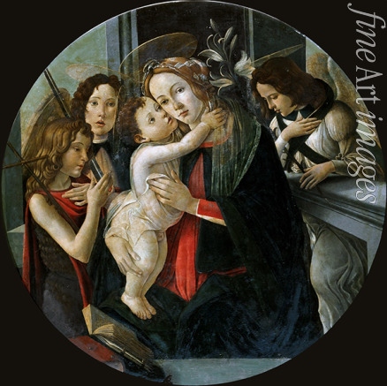 Botticelli Sandro - The Madonna and Child with Saint John and two Angels