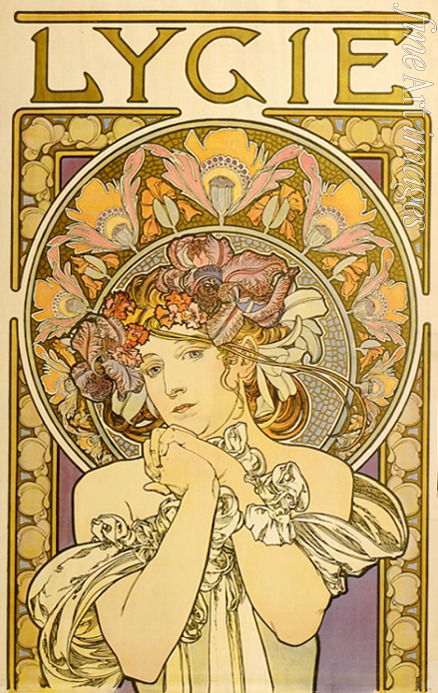 Mucha Alfons Marie - Poster for the dance group Lygie (Upper part)