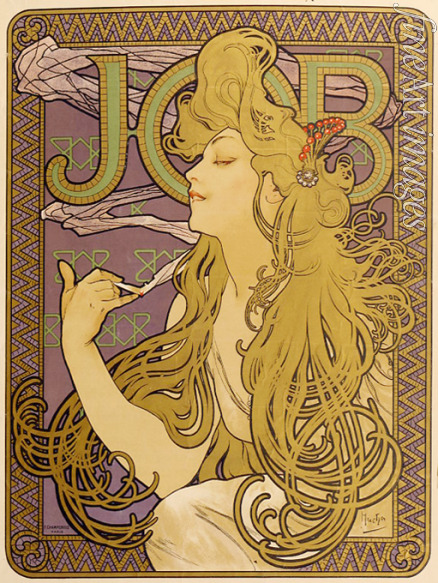 Mucha Alfons Marie - Advertising Poster for the tissue paper 