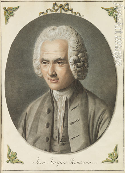 Saint-Aubin Augustin de - Porträt von Jean-Jacques Rousseau (1712-1778)