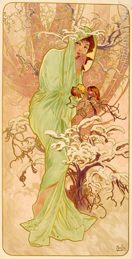 Mucha Alfons Marie - Winter (From the Series Les Saisons)