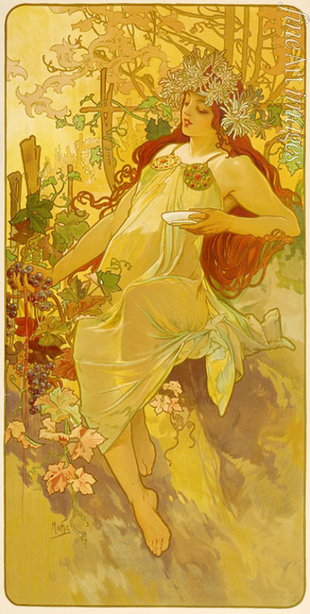 Mucha Alfons Marie - Autumn (From the Series Les Saisons)