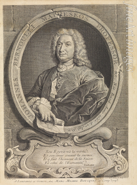 Unbekannter Künstler - Porträt von Mathematiker Johann Bernoulli (1667-1748)