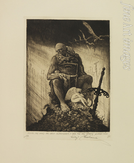 Hesshaimer Ludwig - Death has grown tired of killing! A dance of death. A poem in etchings