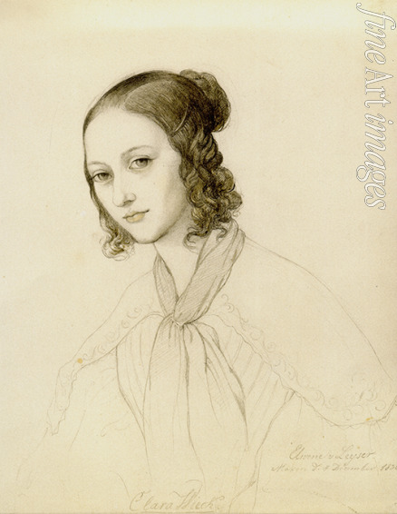 Leyser Elwine von - Portrait of Clara Wieck-Schumann (1819-1896)