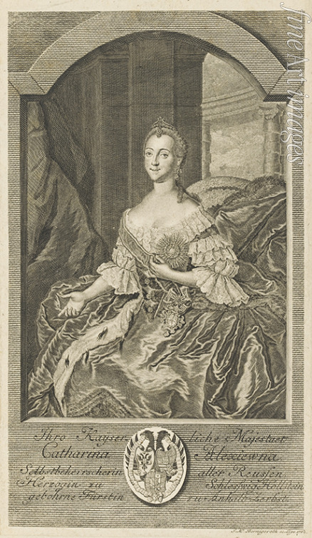 Bernigeroth Johann Martin - Portrait of Empress Catherine II (1729-1796)